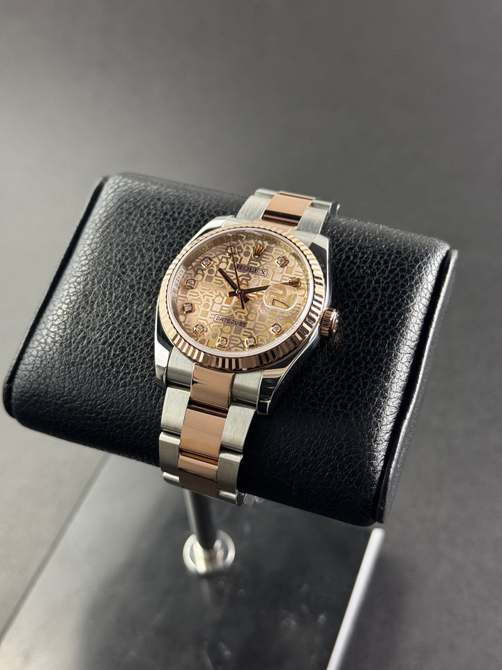 Rolex Datejust 36 Champagne Rose Digital Diamond Marker Dial