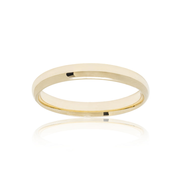 Plain Wedding Band 3 mm, yellow gold