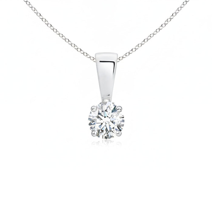 Natural diamond solitaire pendant, 0.25 ct, white gold. Creation Paul H