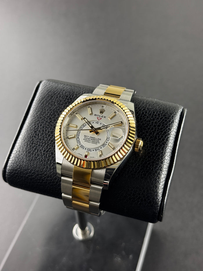 Rolex Sky Dweller Two Tone White Dial
