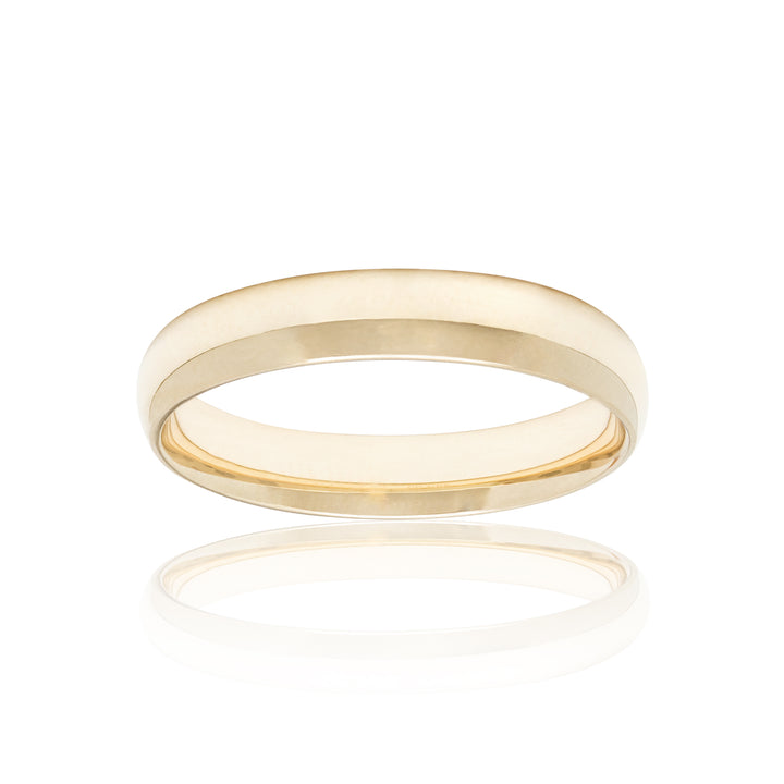 Plain Wedding Band 4 mm, yellow gold
