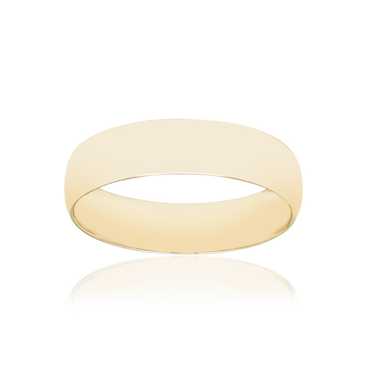 Plain Wedding Band 5 mm, yellow gold