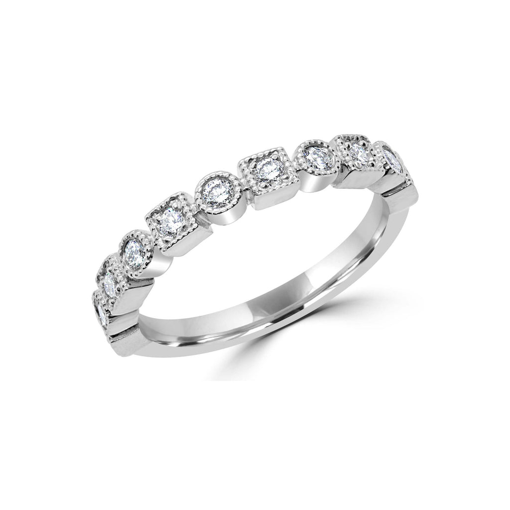 Square & Round Diamond Band